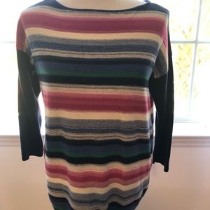 Chaps Stripe Crew Neck Sweater Size Medium
